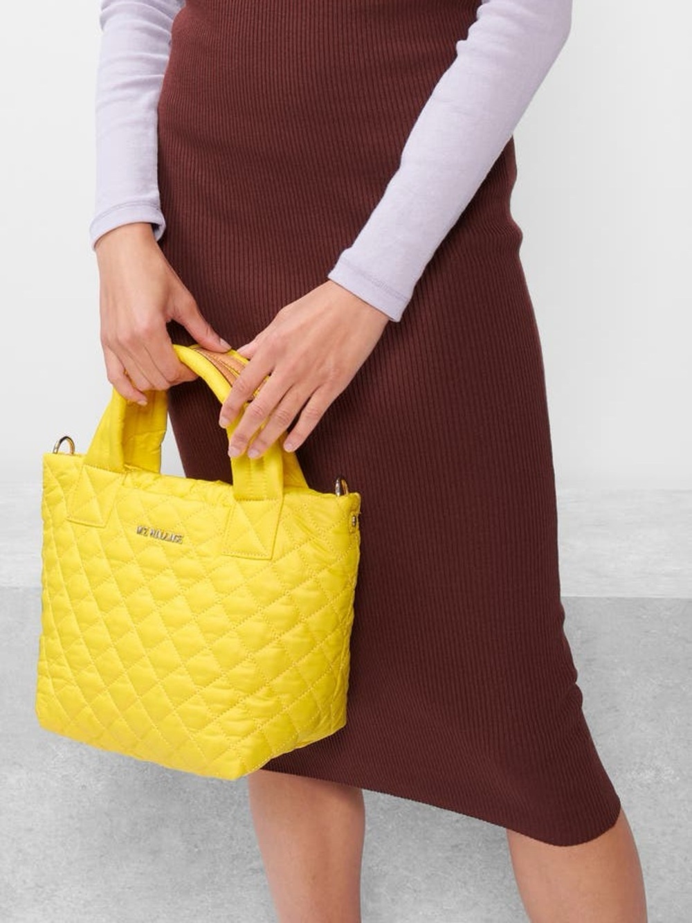 NEW MZ Wallace Mini Metro Deluxe Tote Crossbody Bag & Pouch in Sunflower